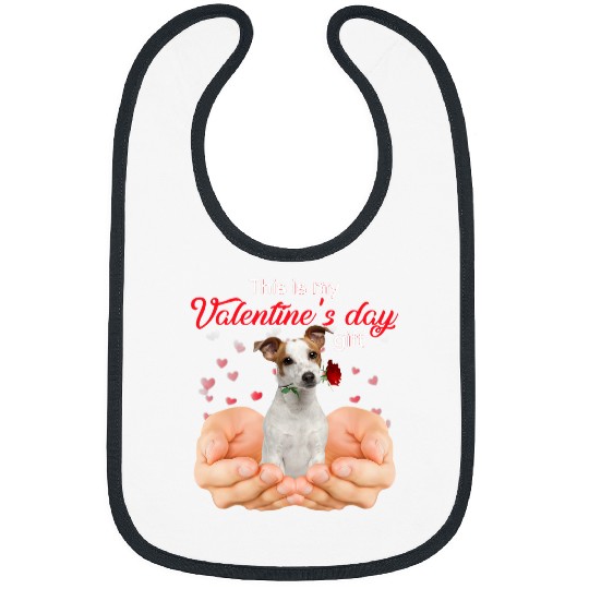 Dog Jack Russell Cute Jack Russell Terrier This Is My Valentines Day Pajama Bibs