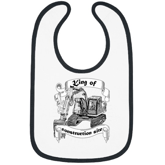 King of construction site excavator construction worker construction site Bibs