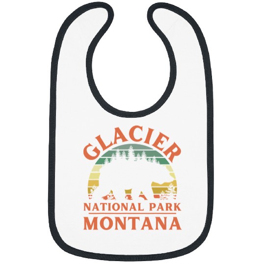 Funny Bear Glacier National Park Montana Bear Nature Hiking Outdoors Cute Bears Bibs