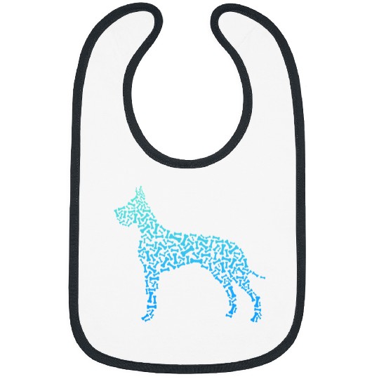 Dog Great Dane Bone For Great Dane Owners Big Dog Lovers Bibs
