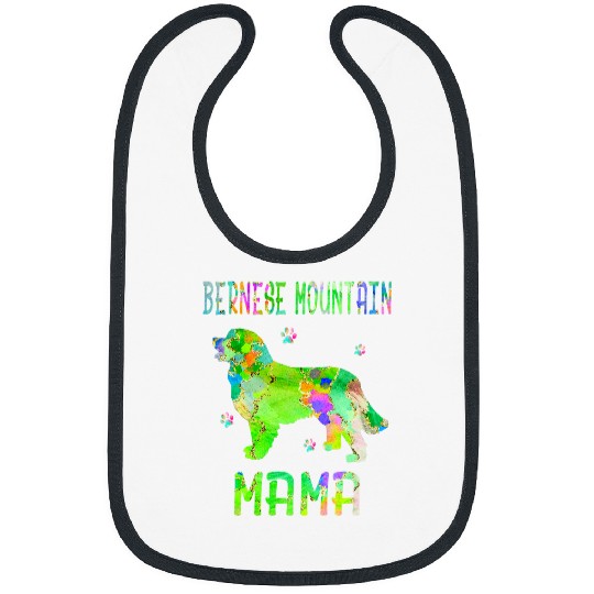 Bernese Mountain Mama Colorful Dog Mom Lover Bibs