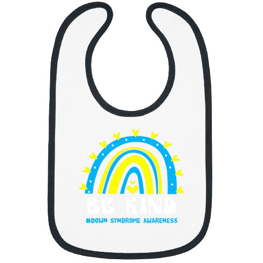 Be Kind Rainbow World Down Syndromes Awareness Day 3 Bibs