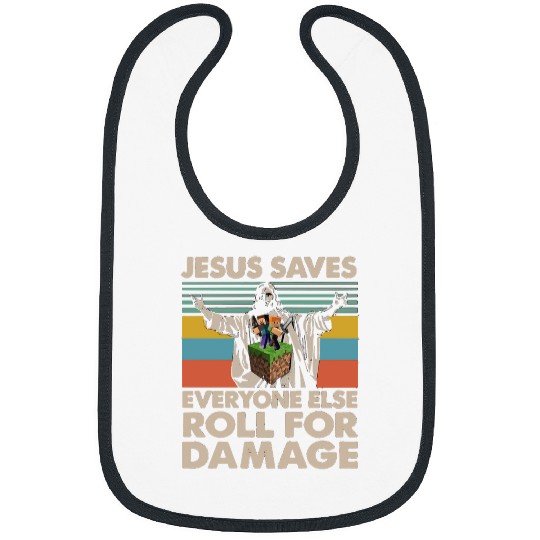 Christian Jesus Christ Christian Jesus Saves Everyone Else Roll For Damageprayer Bible Verse Christ Bibs