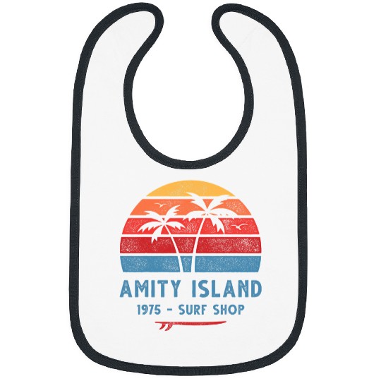 Surf Life Amity Island Surfing 1975 Surf Shop Sunset Surfing Vintage Bibs