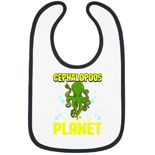 Fishing Cephalopods aliens of our planet Funny Fishing Ocean Lovers Fisher Bibs