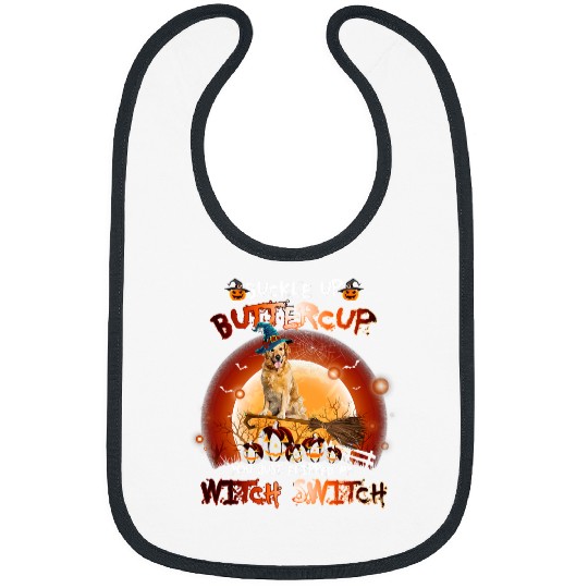 Goldie Dog Halloween Witch Buckle Up Buttercup 445 Golden Retriever Dog Bibs