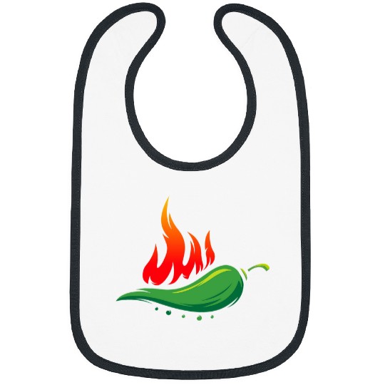 Flaming Hot Jalapeno Pepper for Spicy Mexican Food Lover Bibs