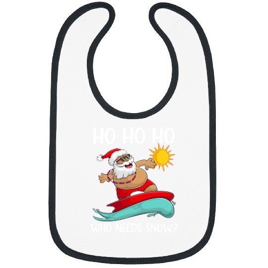 Surf Life Hawaiian Christmas In July Ho Ho Ho Surfing Santa Bibs