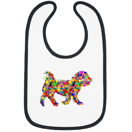 Dog Maltese Colorful Polka Dot Maltese International Dot Day Bibs