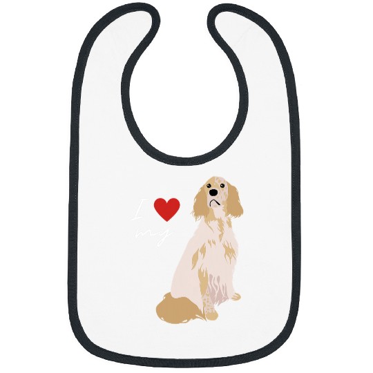 I Love My Lemon Belton English Setter Dog Lover Bibs