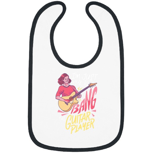 Guitarist Bang The Guitar Player I Acoustic Guitarist Musician Concert Guitar Bibs
