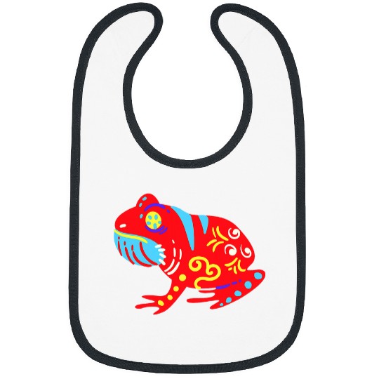 Alebrijes Fantasy Figure Animal Sculpture Frog Bibs