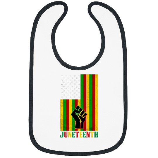American flag juneteenth African Black History 4th of July 21 Bibs