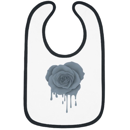 Black Melting Rose Flower Gardener Botanist Flowers Bibs