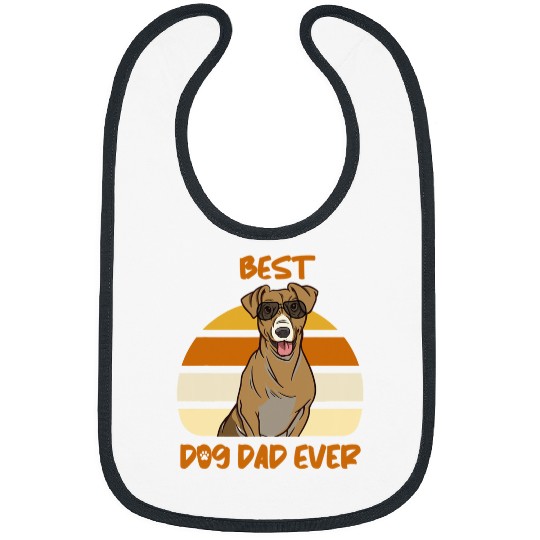 Dog Vizsla bests Dog Dad Ever Fathers Day Vizsla Pet Puppy Dog Breed Bibs