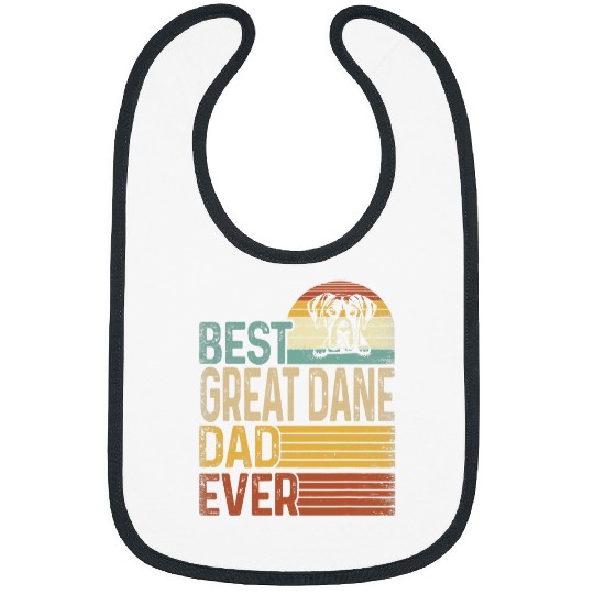 Discover Dog Great Dane bests Great Dane Dad Ever Retro vintages Fathers Day 2023 Bibs