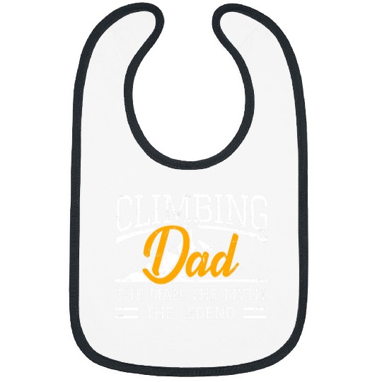 Climbing Climber Rock Climbing Mountain Climber Bouldering I Dad Father Daddy Climb Bibs