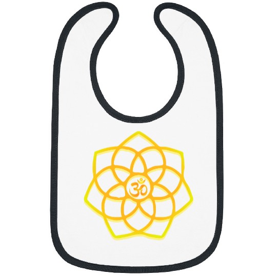 Namaste Yoga Om Aum Omkara Spiritual Peace Yoga Meditation Lotus Mandala Meditation Bibs