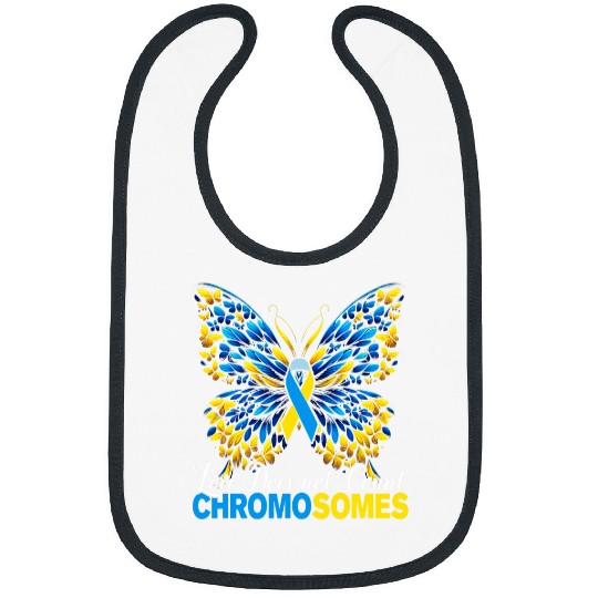 Down Syndromes Yellow blue Love Does not Count Chromosomes 2 Bibs