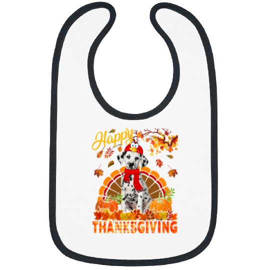 Dalmatian Thanksgiving Dalmatian Wearing Turkey Costume Fall Leaves Dalmatians Dog Bibs