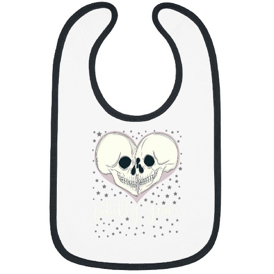 Fatally Yours Skull Art Till Death Do Us Part Bibs
