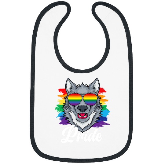 LGBT Pride wolfs Gay Pride Rainbow Flag LGBT Community LGBTQ Bibs