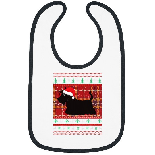 Dog Scottish Terrier Christmas Idea For Women xmass Scottie Dog 76 Bibs
