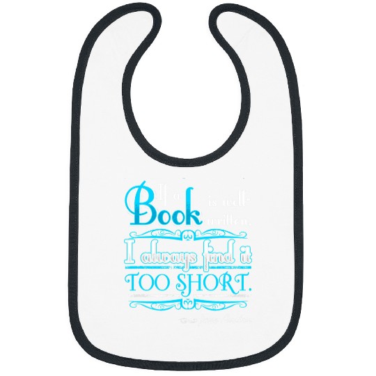 Reading Book Jane Austen Gifts Literary Book Lover Writer Reader Bibs