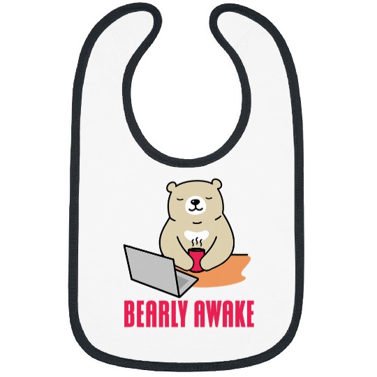Funny Bear Bearly Awake Programmer Computer Programming Coding Cute Bears Bibs
