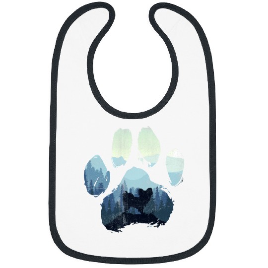 Chion Dog Paw Mom Dad Mountains Bibs
