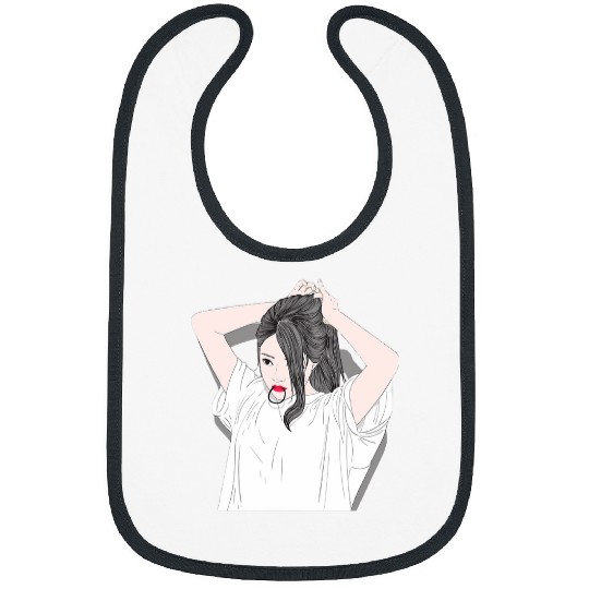 Girl 3D Illustration Bibs