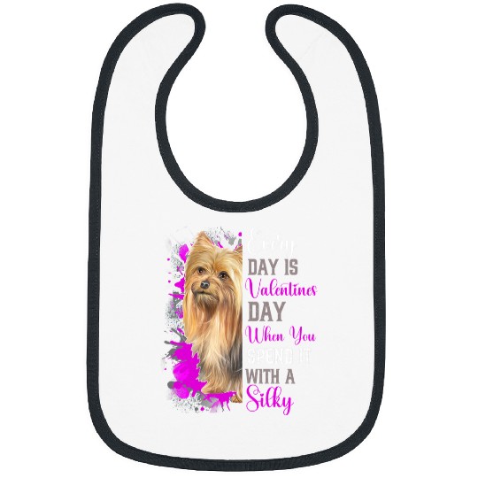 Funny Valentines Day Silky terrier Mom Mother Dog Australian Bibs