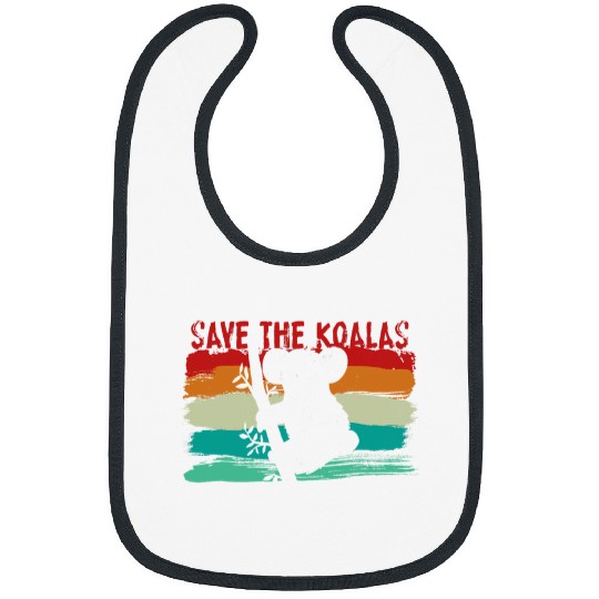 Funny Bear Save The Koalas Bear Eucalyptus Australian Wild Zoo Animal Cute Bears Bibs