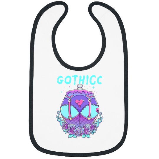 Pastel Goth Thicc Booty Gothicc Creepy Gothic Booty Anime Bibs