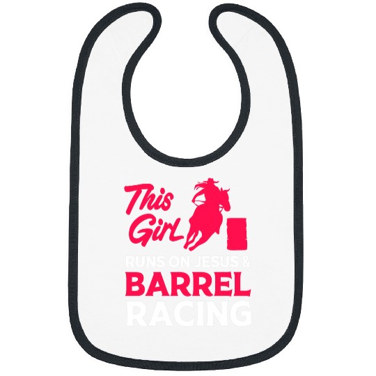 Cowgirls For Women This Girl Runs On Jesus And Barrel Racing Bibs