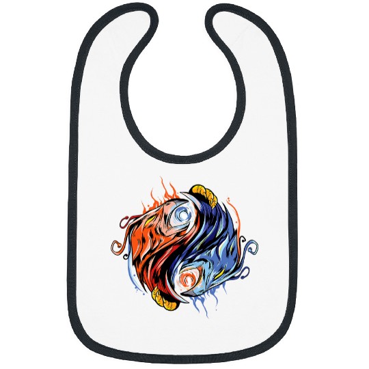 Artsy Yin Yang Phoenix Birds Mythical Art Myth Legend Gifts Bibs