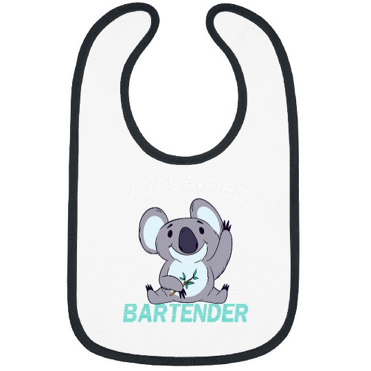 Funny Bear Bartender Koalafied Qualified Barkeeper Cute Bears Bibs