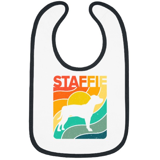 Dog Staffordshire Staffie Staffordshire Bull vintages Retro Dog Mom Dad Gift Bibs
