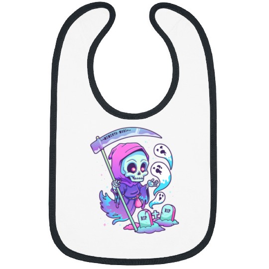 Pastel Goth Creepy Death Grim Reaper Kawaii Occult Menhera Bibs