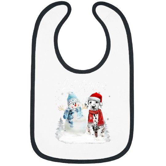 Dalmatian Santa Dog Christmas Snowman xmass Pajama 316 Dalmatians Dog Bibs