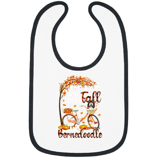 Bernedoodle And Fall Funny Dog Owner Bicycle Thanksgiving Bibs