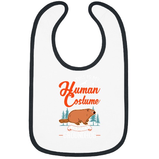 Groundhog Human Costume Halloween Marmot Bibs