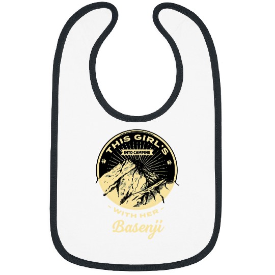 Camping Camp Girls Into Camping with Her Basenji Ango Angari Camper Bibs