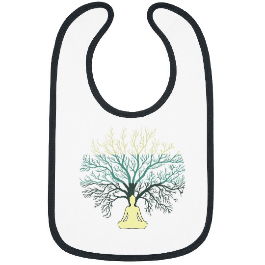 Namaste Yoga Tree of Life Yoga Zen Meditation Buddhism Spiritual Meditation Bibs