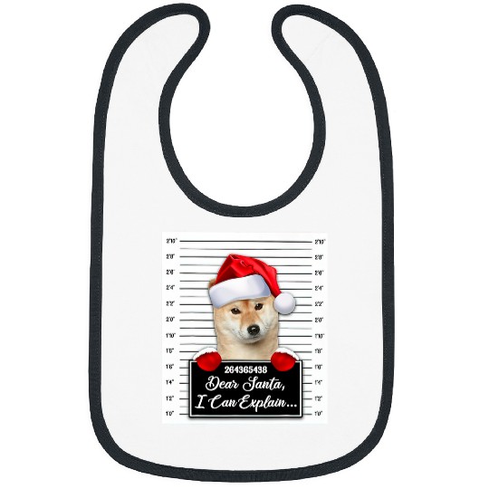 Dog Shiba Inu Dear Santa I Can Explain Funny Christmas Shiba Inu Xmas Bibs