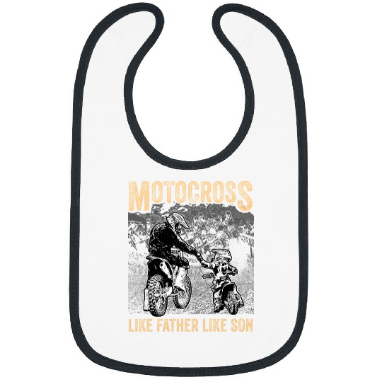 Motocross Biker Rider LIKE FATHER LIKE SON MOTOCROSS268 Motorcyclist Bibs