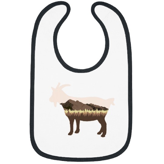 Goats Print with Landscape Goats Whisperer Animal Goat Bibs