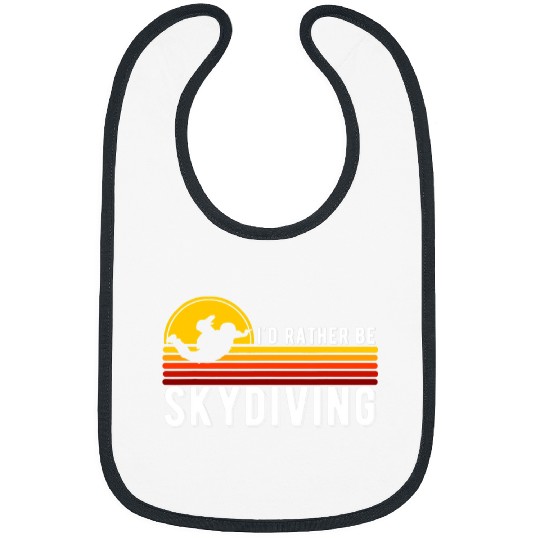 Skydiving Gift Id Rather Be Skydiving Retro vintages Skydive Bibs