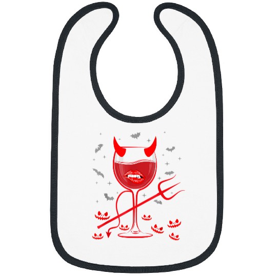 Halloween Devil Vampire Costume Devil Halloween Wines Glass 11 Bibs