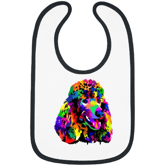 Poodles Pop Art Poodle Keeper Pet Lover Owner Dog Breed Enthusiasts 212 Poodle dog Bibs